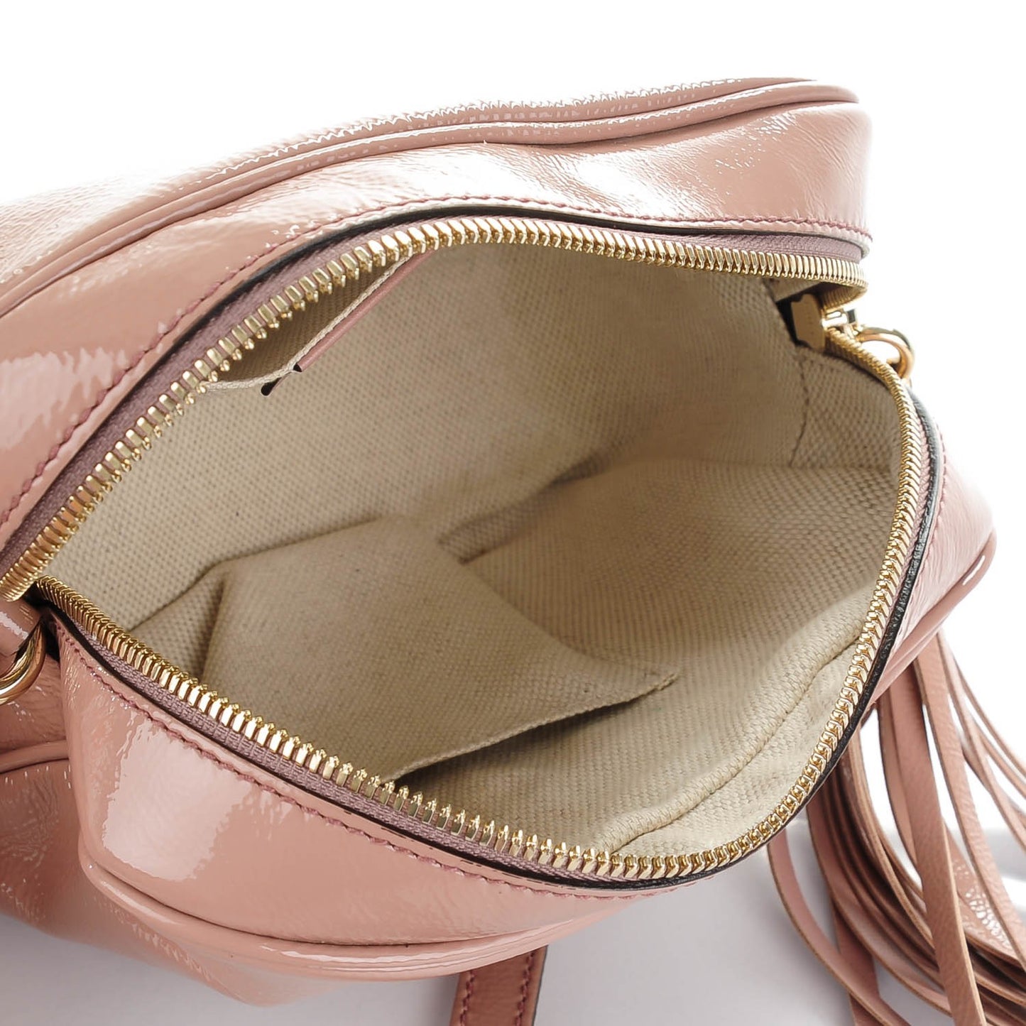 Vernice Naplack Small Soho Disco Bag Dark Cipria