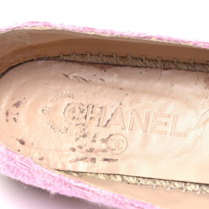 Chanel Tweed Patent CC Espadrilles 39 Pink Black 10 of 12