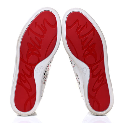 Christian Louboutin Toile Splash Mens F.A.V Fique A Vontade Flat Sneakers 41.5 White 8 of 8