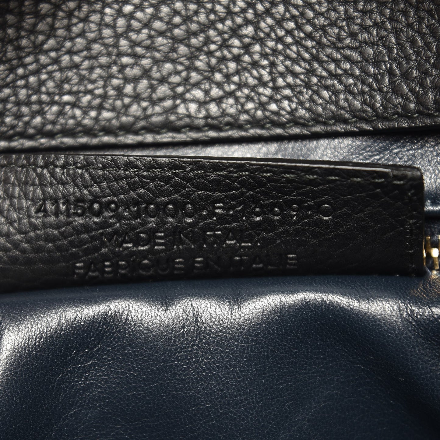 Grained Calfskin M Tube Round Tote Black