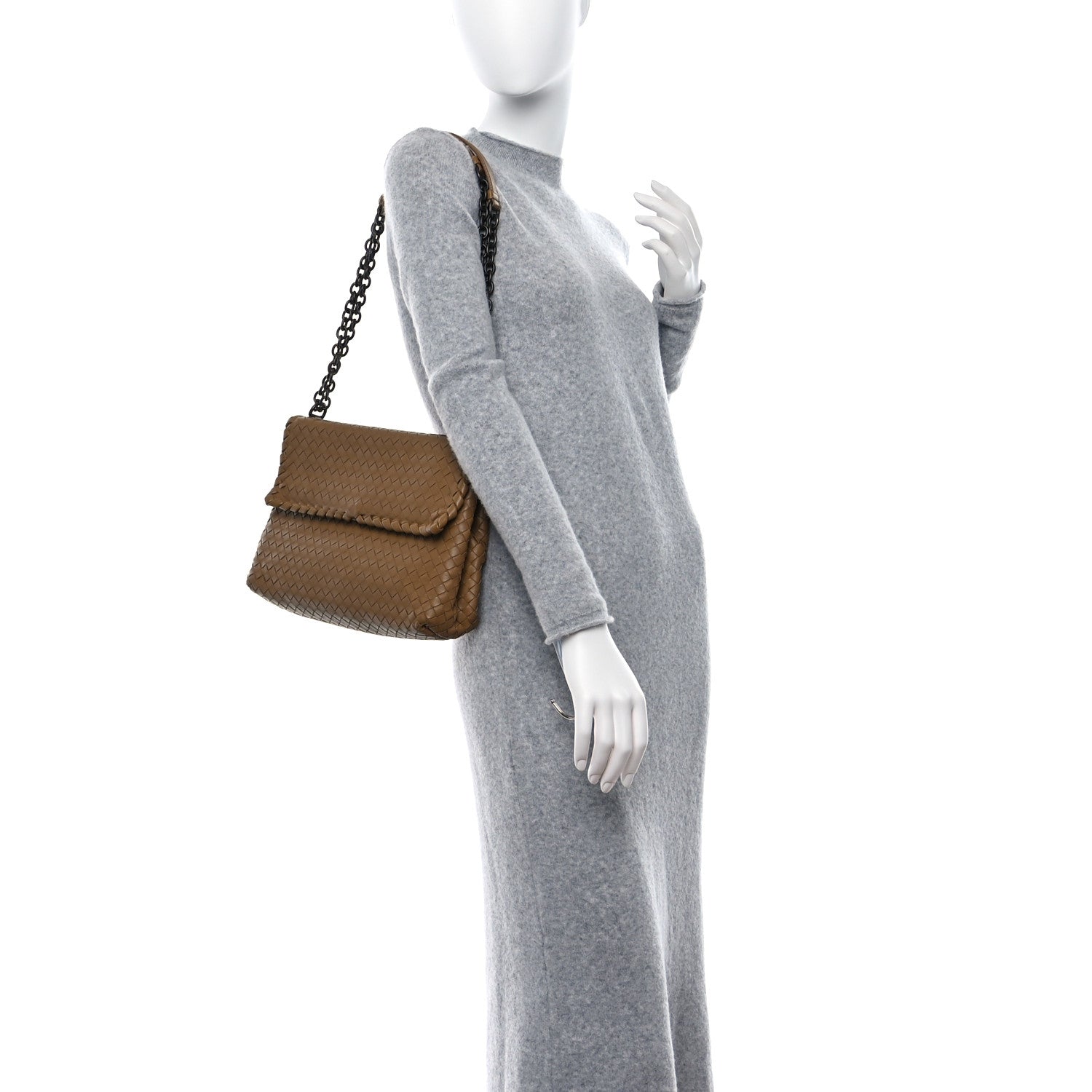 Bottega Veneta Nappa Intrecciato Olimpia Shoulder Bag Camel 2 of 10