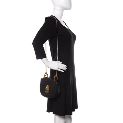 Chloe Grained Lambskin Mini Drew Shoulder Bag Black 2 of 13