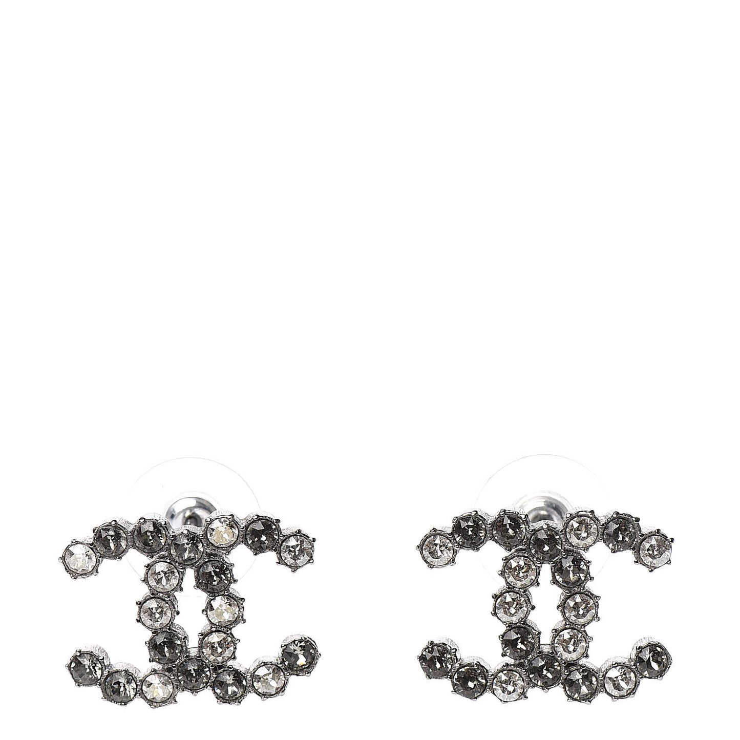 Crystal CC Earrings Silver