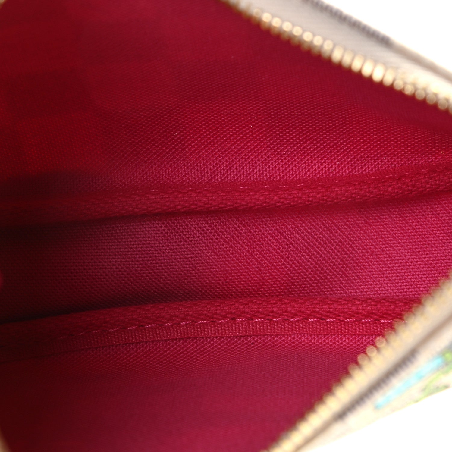 Louis Vuitton Damier Azur 2021 Christmas Animation Hollywood Mini Pochette Accessories Fuchsia 9 of 10