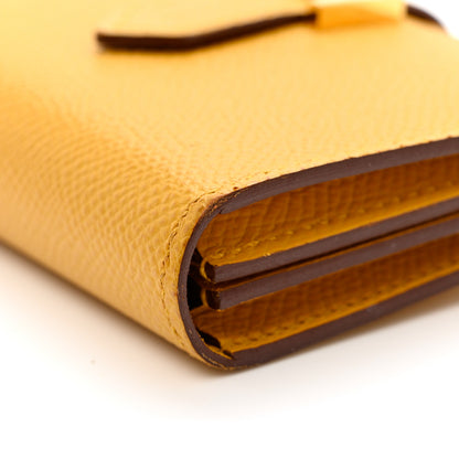Hermes Epsom Bearn Card Holder Wallet Jaune Ambre 7 of 9