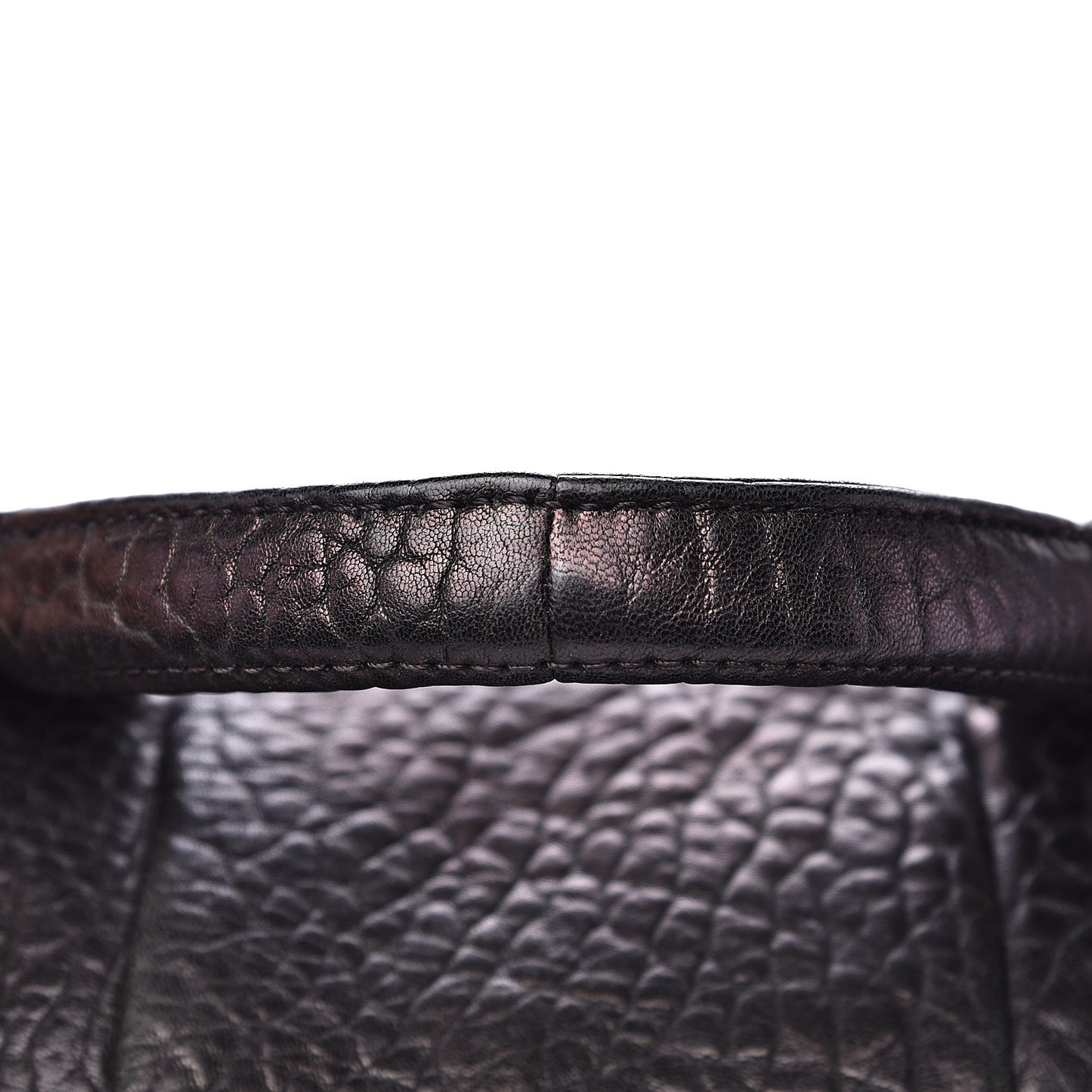 Pebbled Lambskin Rocco Black Rose Gold Hardware