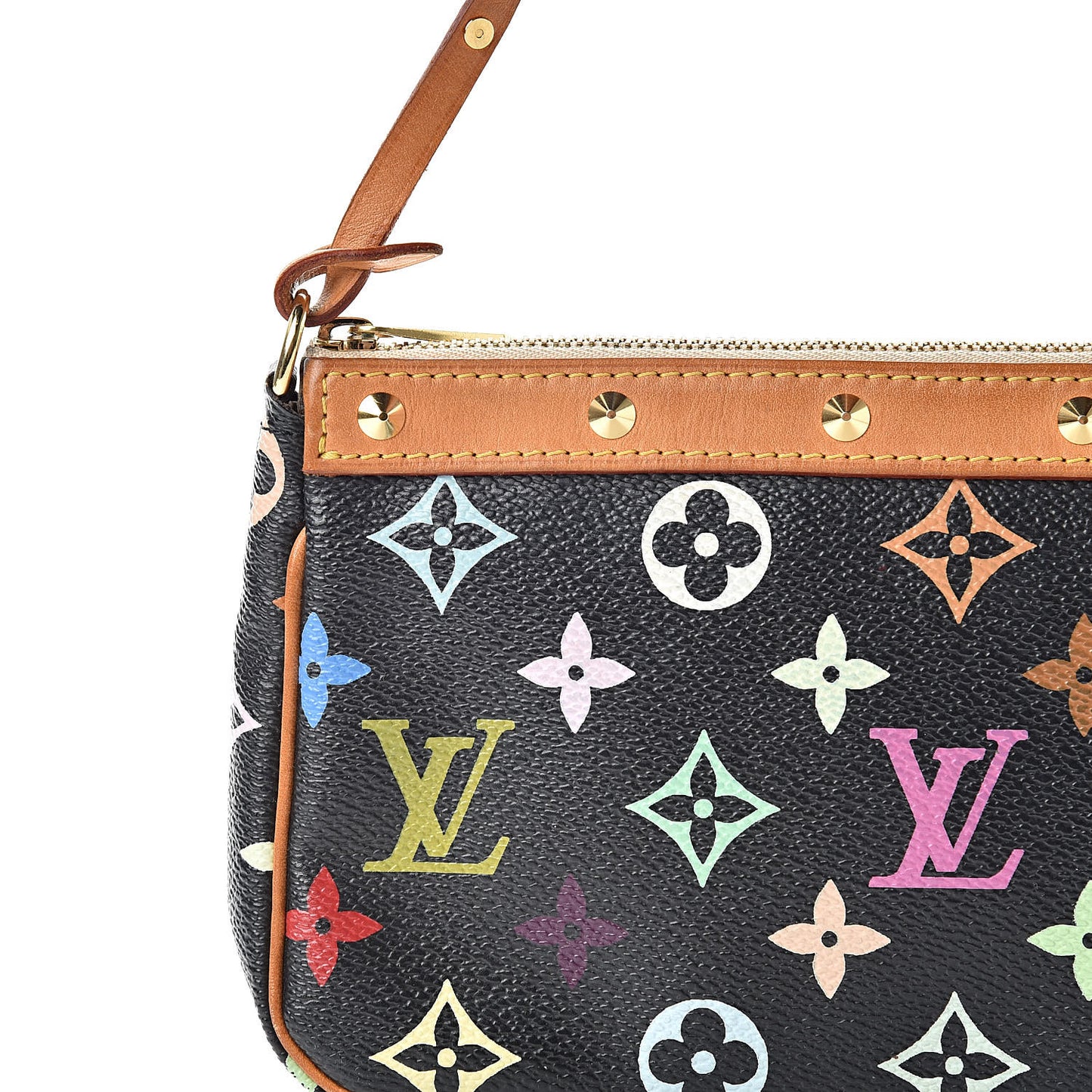 Monogram Multicolor Pochette Accessories Black