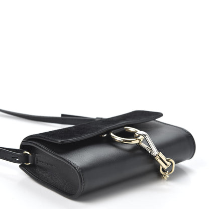Chloe Suede Calfskin Mini Faye Shoulder Bag Black 3 of 9