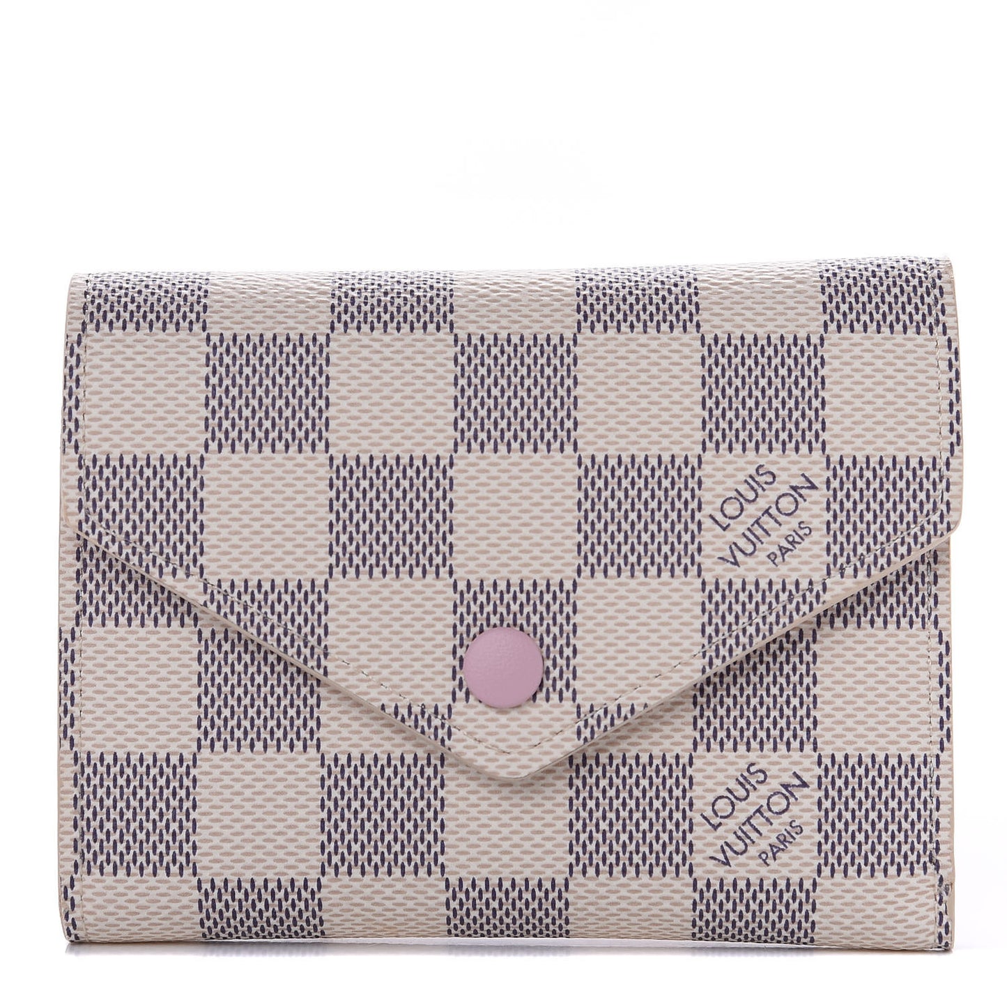 Damier Azur Victorine Wallet Rose Ballerine