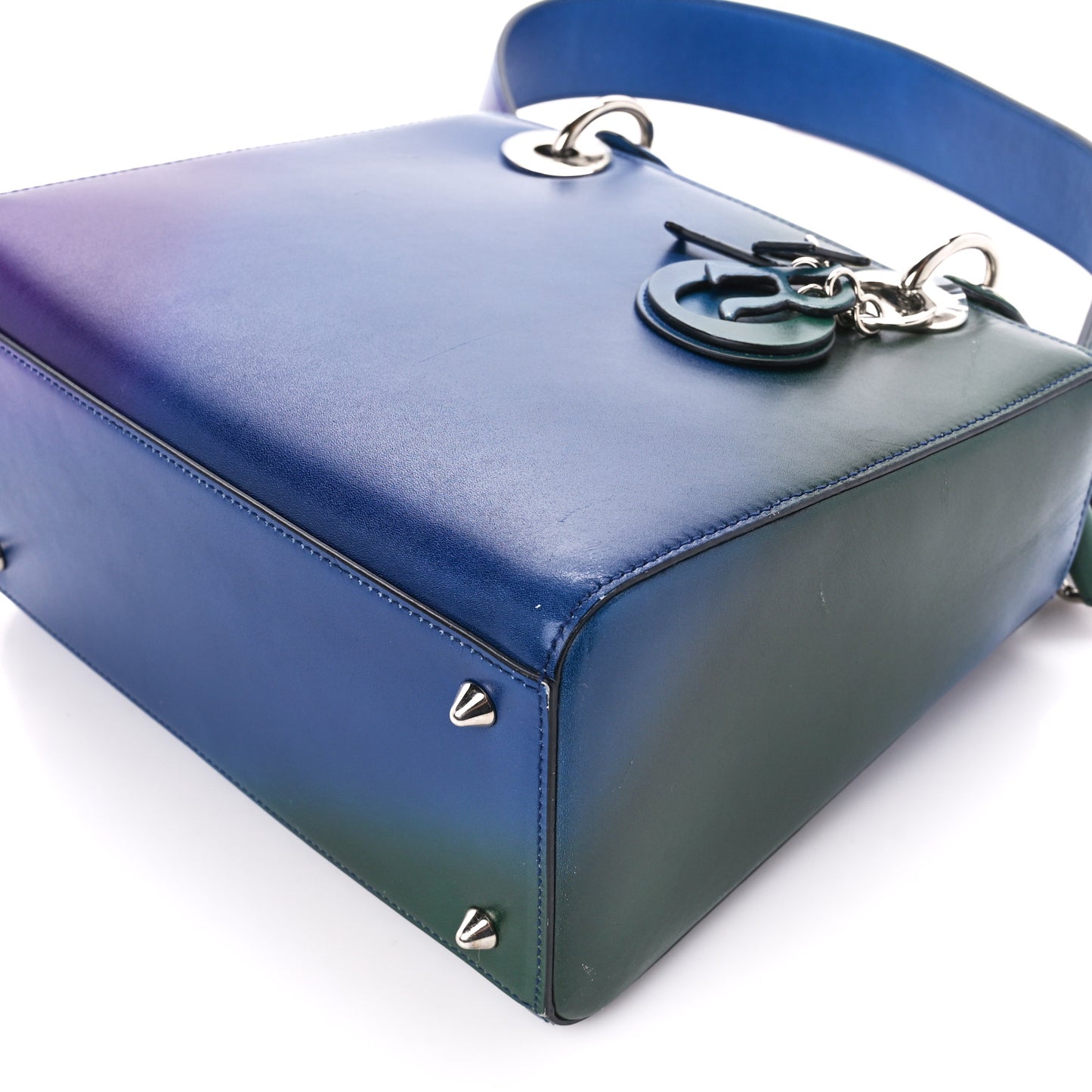 Box Calfskin Gradient Medium Lady Dior Purple Blue Green
