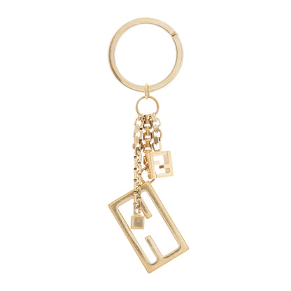 Fendi Metal Baguette Key Ring Gold 1 of 4