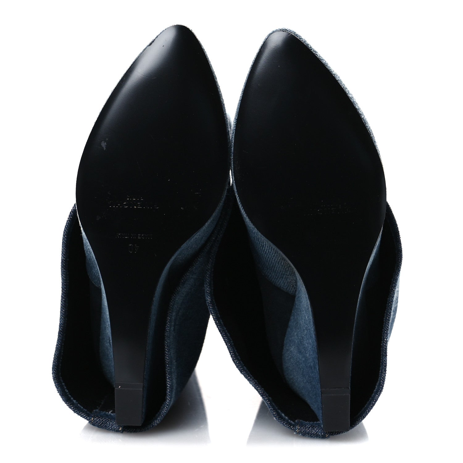 Givenchy Washed Denim Shark Lock Pant Boots 40 Blue 1770353
