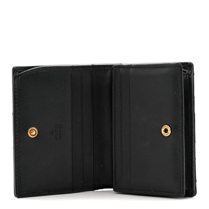 Gucci Calfskin Matelasse GG Marmont Card Case Wallet Black 5 of 8