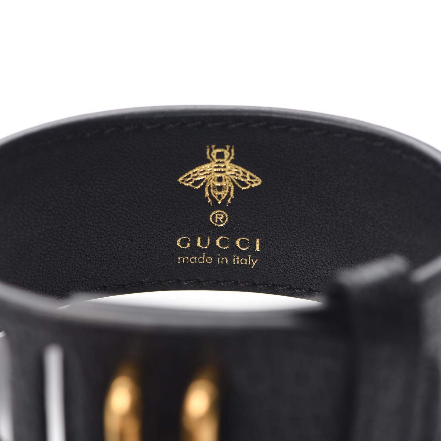 Gucci Stainless Steel Calfskin 17mm Twirl Lock Quartz Watch Black 3 of 5