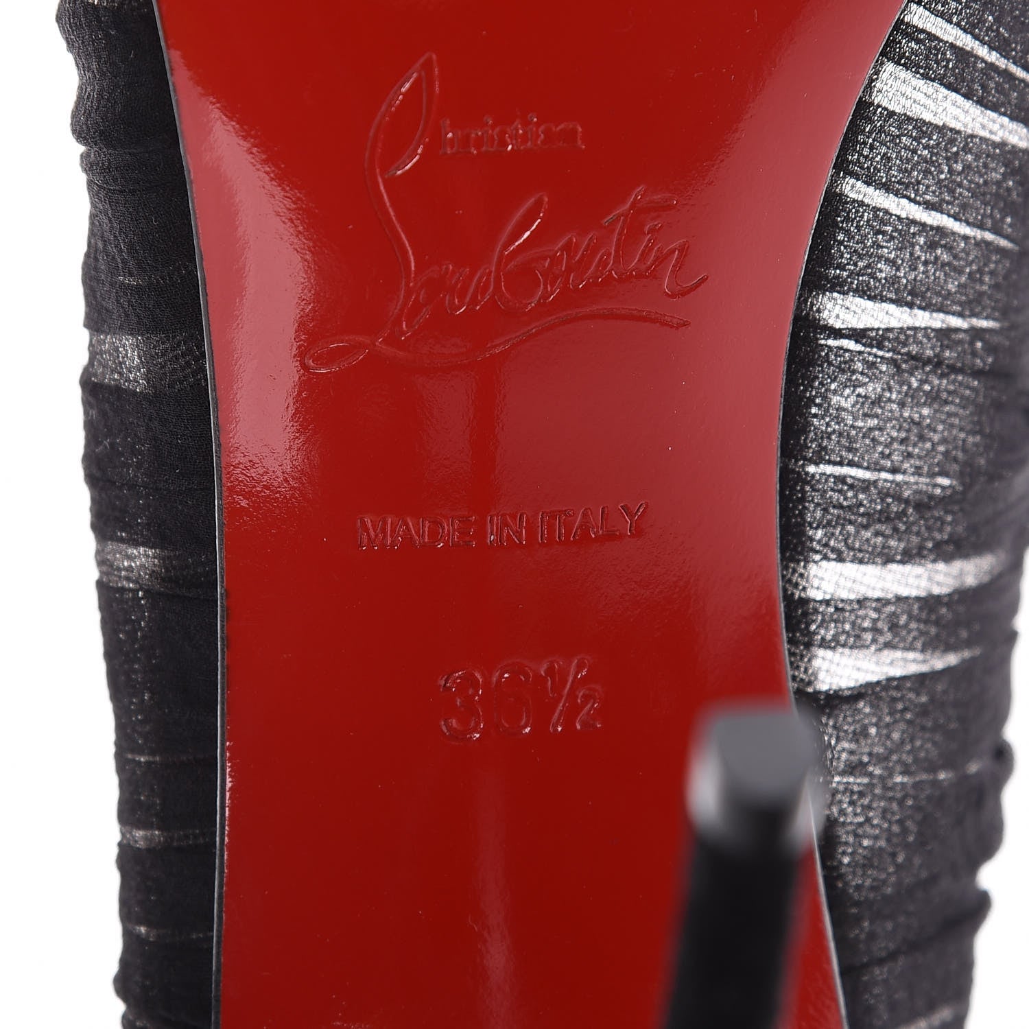 Christian Louboutin Tulle Suede Follies Draperia 100 Pumps 36.5 Black 7 of 11