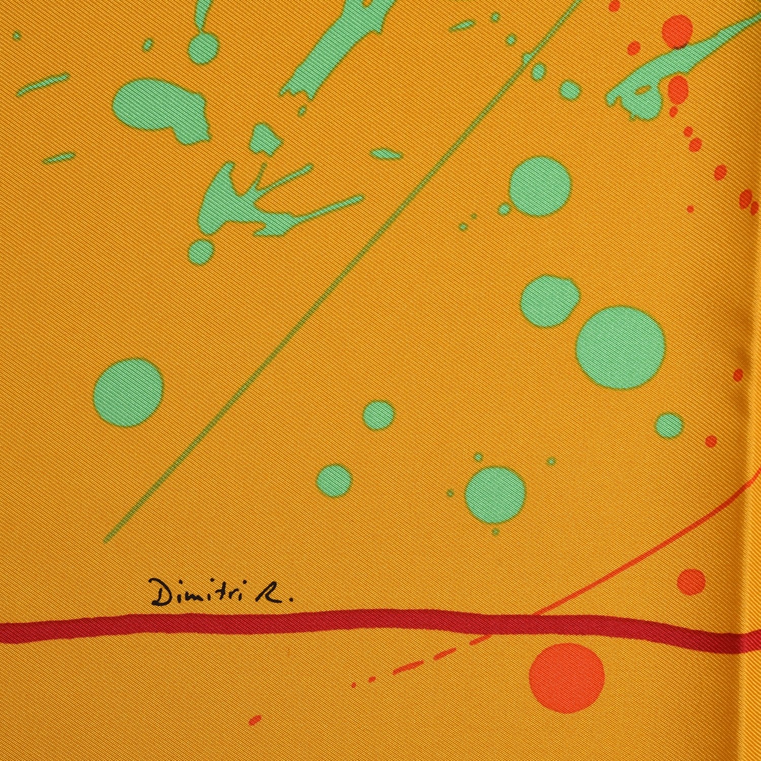 Hermes Silk Cheval Surprise Scarf 90 Curry Bleu Vert 4 of 7