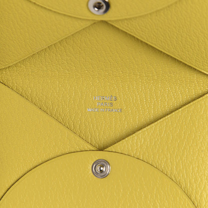 Hermes Chevre Mysore Calvi Card Case Jaune De Naples 6 of 8