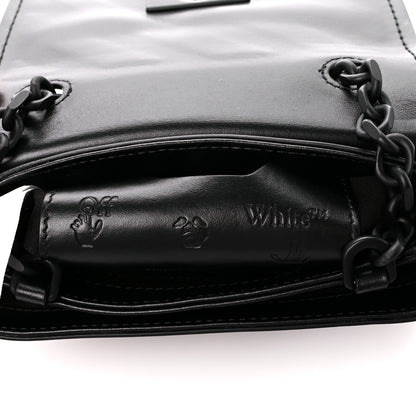 Off-White Calfskin Diag Small Binder Clip Crossbody Black 7 of 12