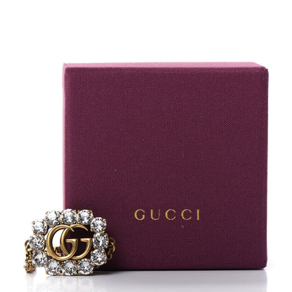 Gucci Metal Crystal Double G Bracelet Aged Gold 5 of 5