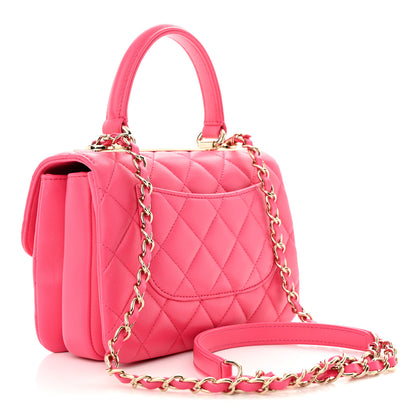 Chanel Lambskin Quilted Small Trendy CC Flap Dual Handle Bag Pink 3 of 10