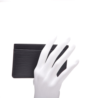 Louis Vuitton Epi Card Holder Black 2 of 6