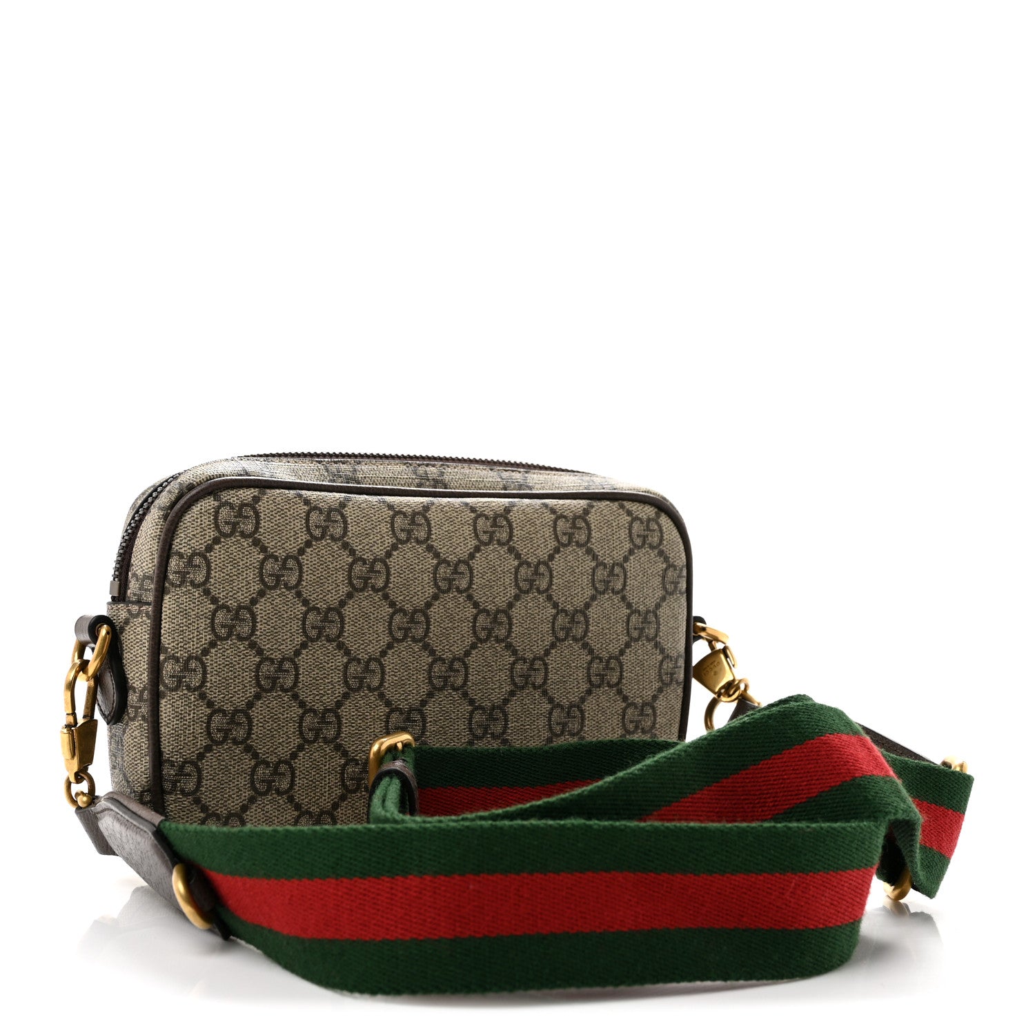 Gucci GG Supreme Monogram Web Mini Ophidia Bag Beige Ebony 2 of 10
