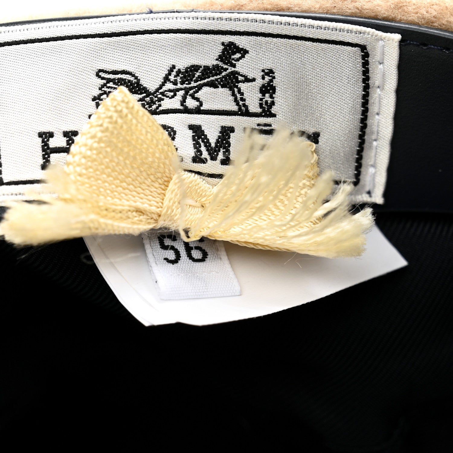 Hermes Merino Wool Bonnie Sailor Beret 56 Sable 6 of 6