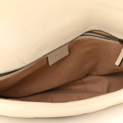 Gucci Calfskin Matelasse Medium GG Marmont Shoulder Bag White 5 of 15