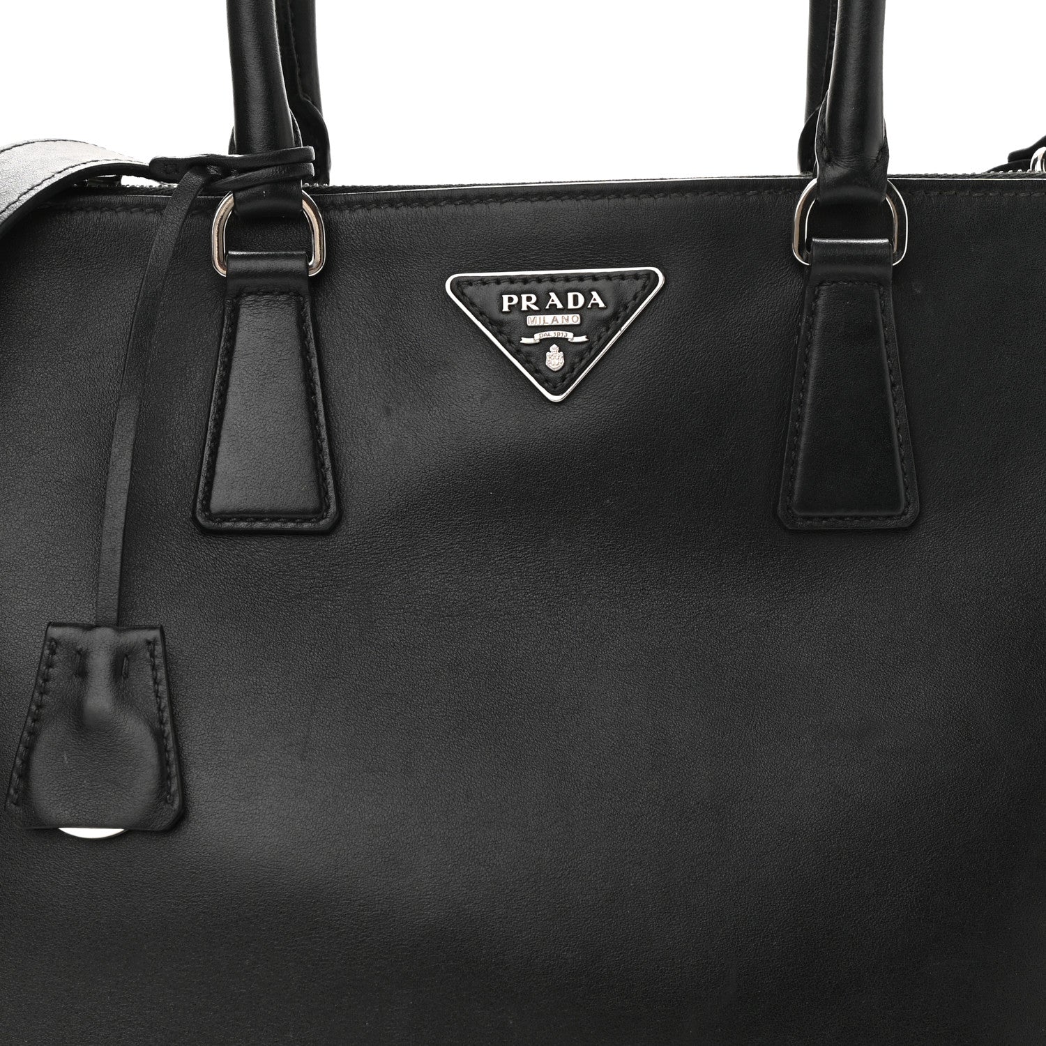 Prada Soft Calfskin Galleria Double Zip Tote Black 7 of 21