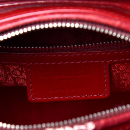 Christian Dior Patent Cannage Medium Lady Dior Red 6 of 11