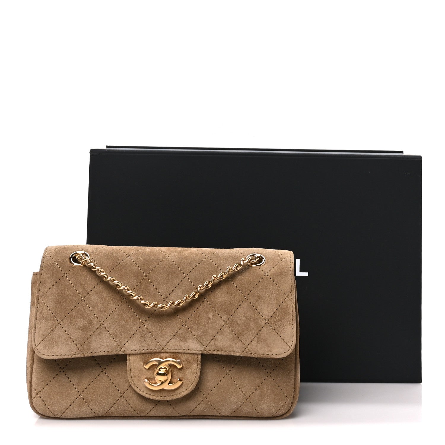 Chanel Suede Calfskin Mini Souplissimo Flap Dark Beige 11 of 11
