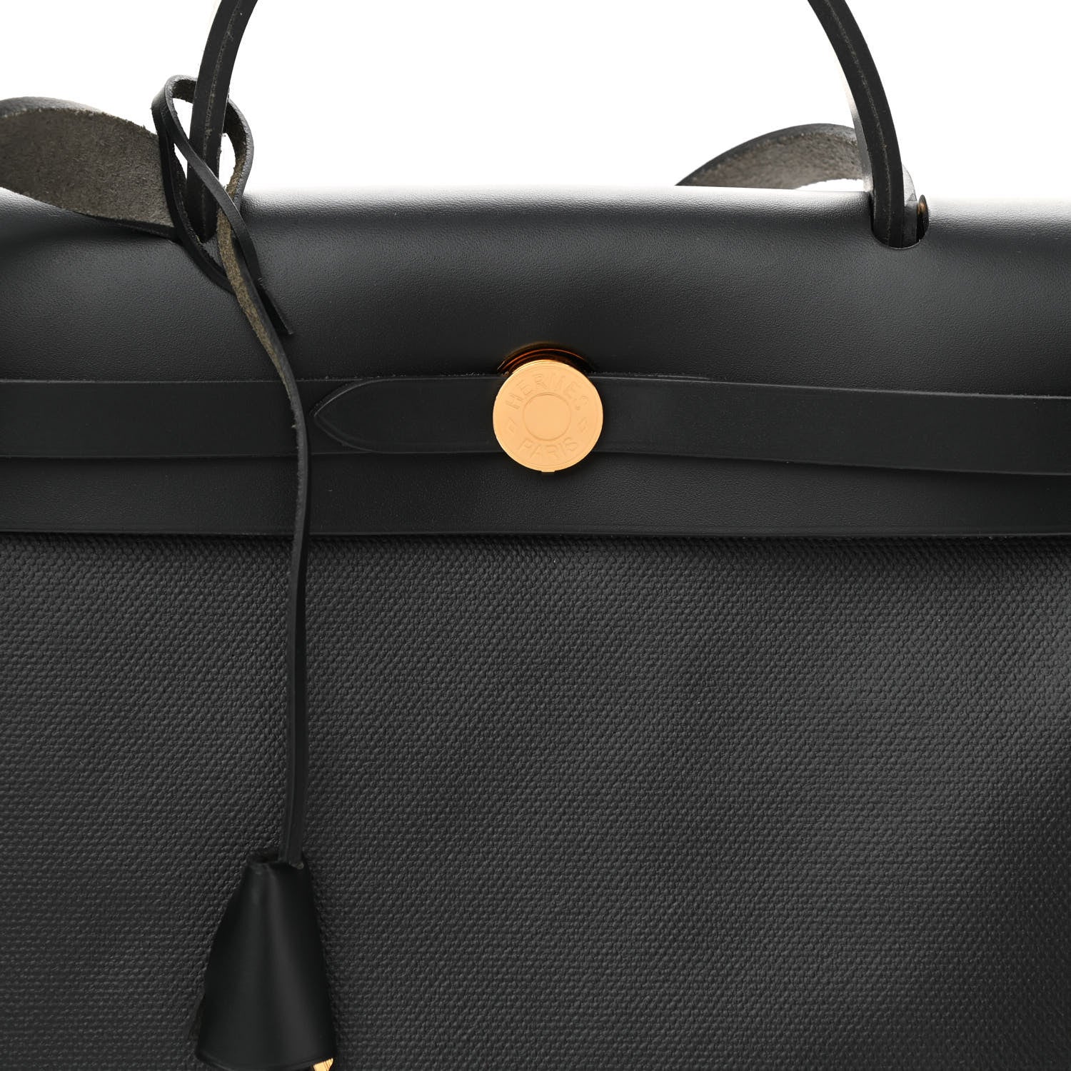 Hermes Toile H Berline Vache Hunter Herbag Zip PM 31 Black Ecru 9 of 11
