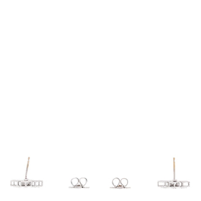 Roberto Coin 18K White Gold Diamond Medium Princess Flower Stud Earrings 3 of 6
