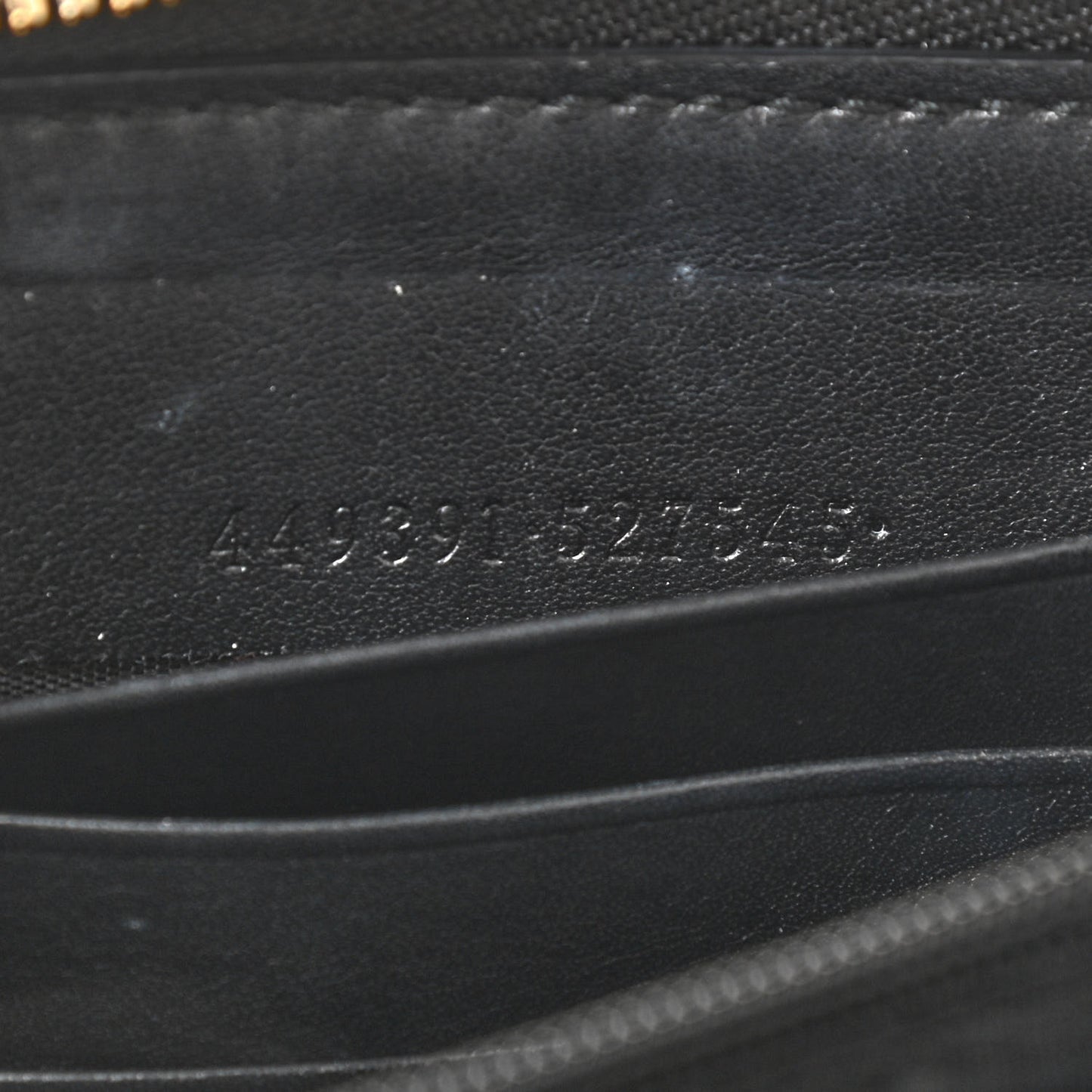 Microguccissima Zip Around Wallet Black