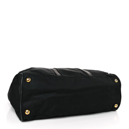 Prada Tessuto Nylon Vitello Daino Tote Black 4 of 10