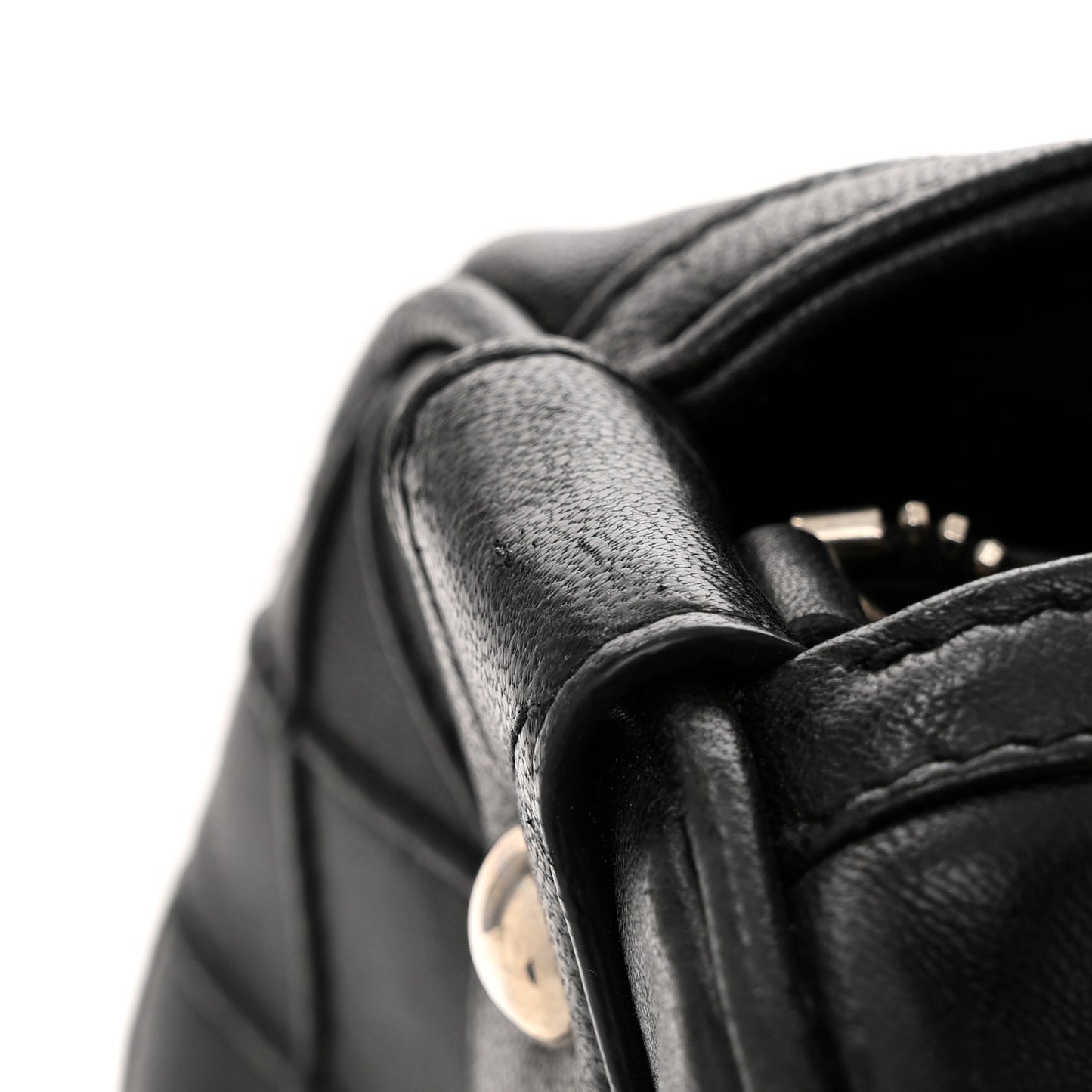 Lambskin Cannage Granville Polochon Black