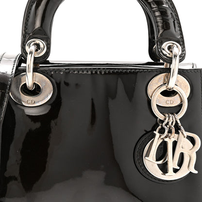 Christian Dior Patent Mini Lady Dior Black 8 of 13