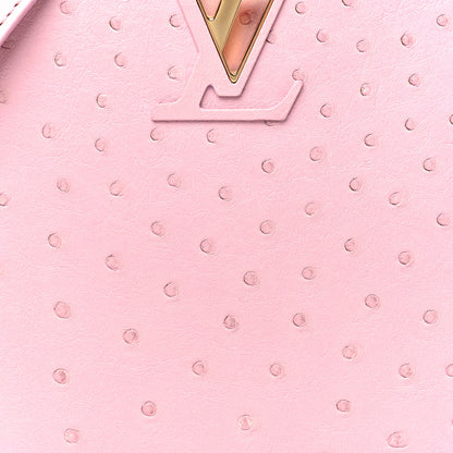 Louis Vuitton Ostrich Capucines BB Rose Calypso 7 of 10