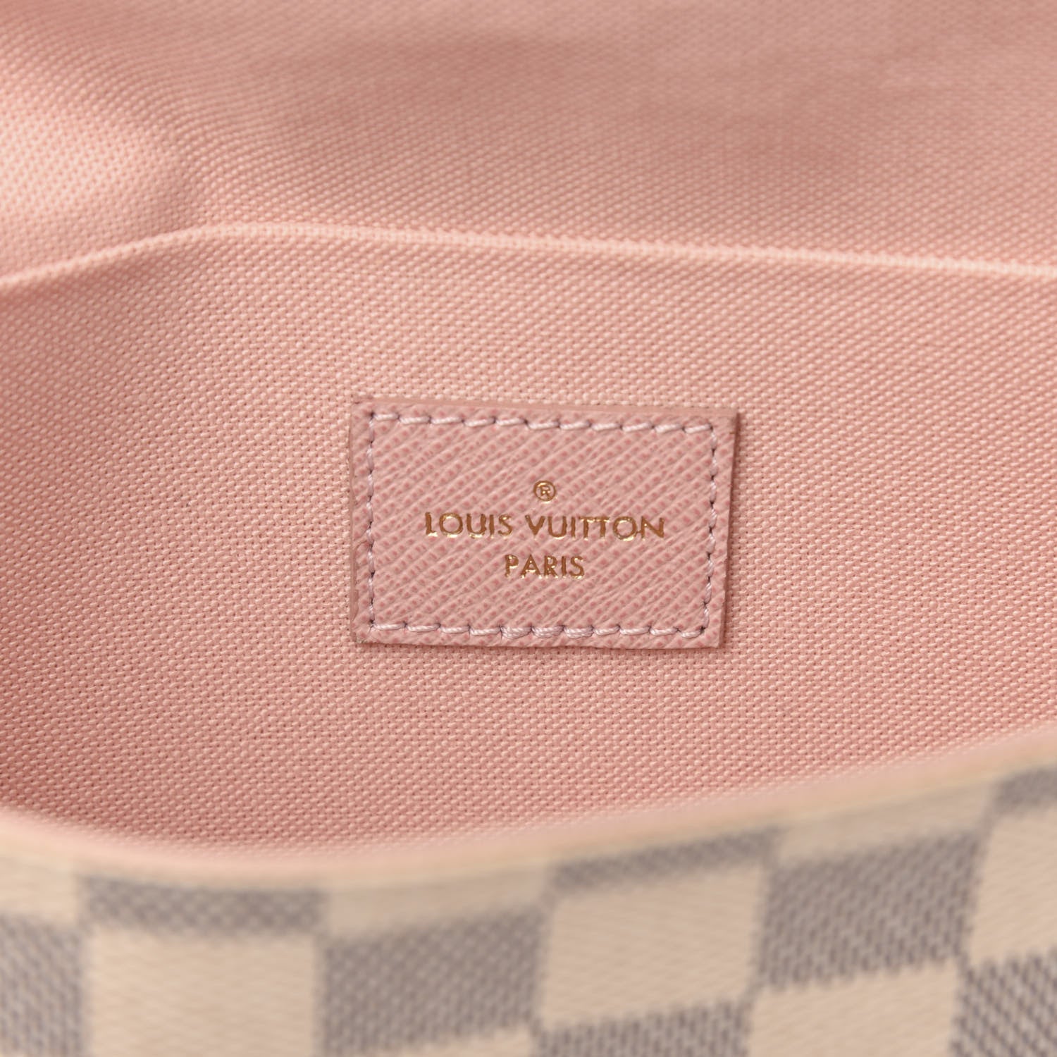 Louis Vuitton Damier Azur Pochette Felicie Chain Wallet Rose Ballerine 6 of 15