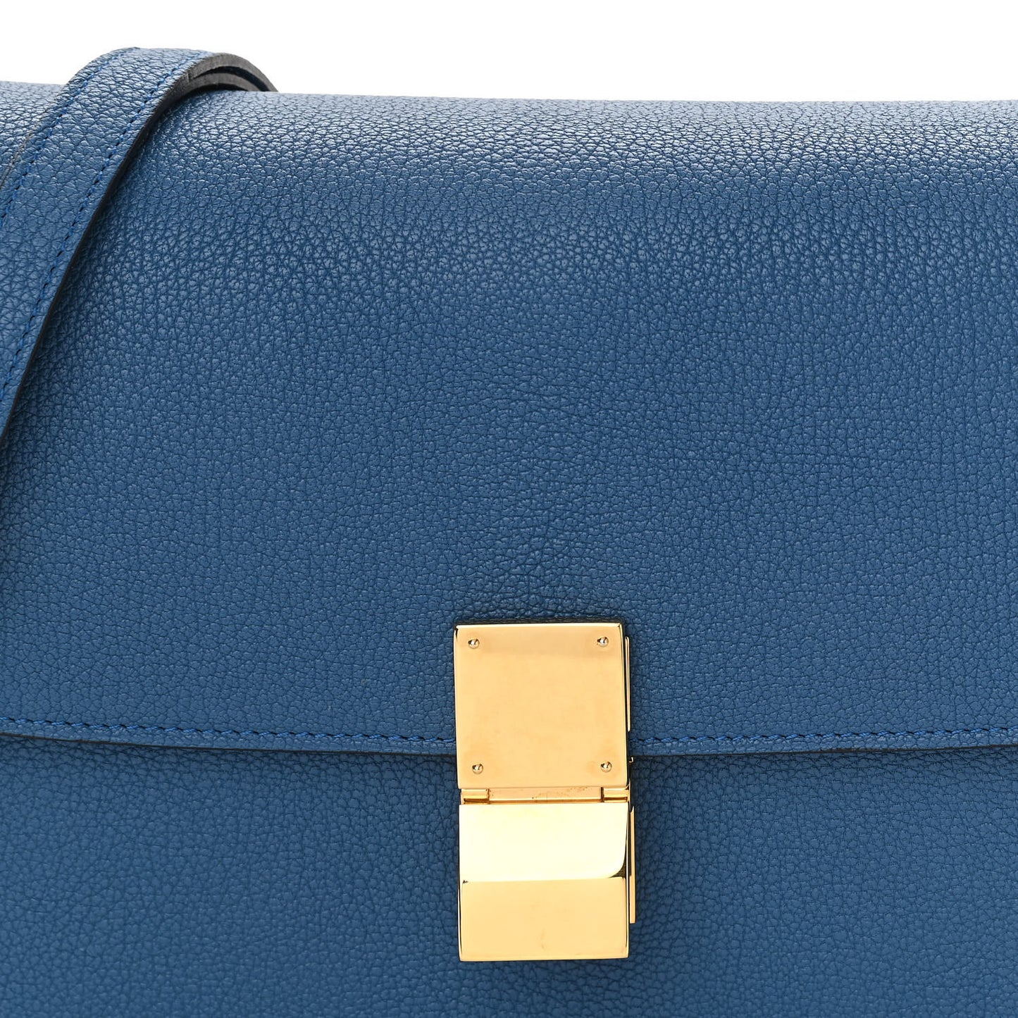 Goatskin Medium Classic Box Flap Bag Deepsea