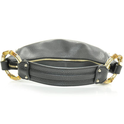 Gucci Leather Bamboo Ring Hobo Black 5 of 9