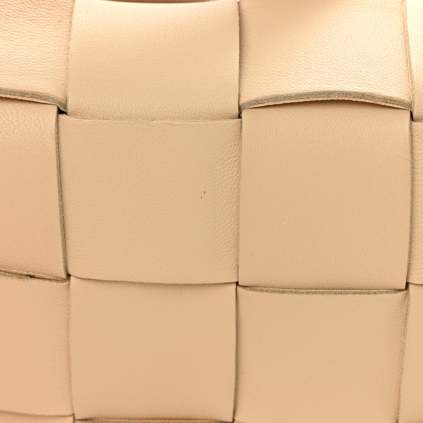 Lambskin Maxi Intrecciato Small Cassette Crossbody Bag Porridge