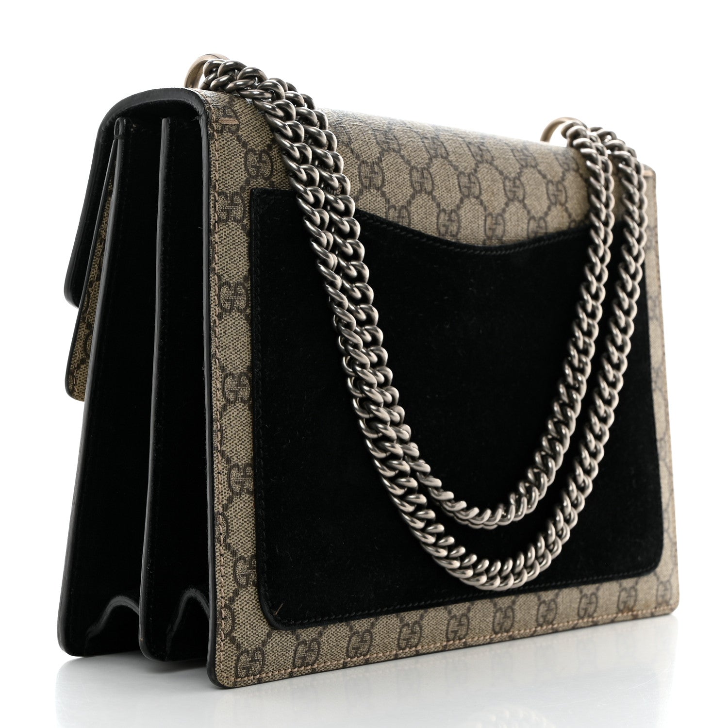 Gucci GG Supreme Monogram Medium Dionysus Shoulder Bag Black 2 of 10
