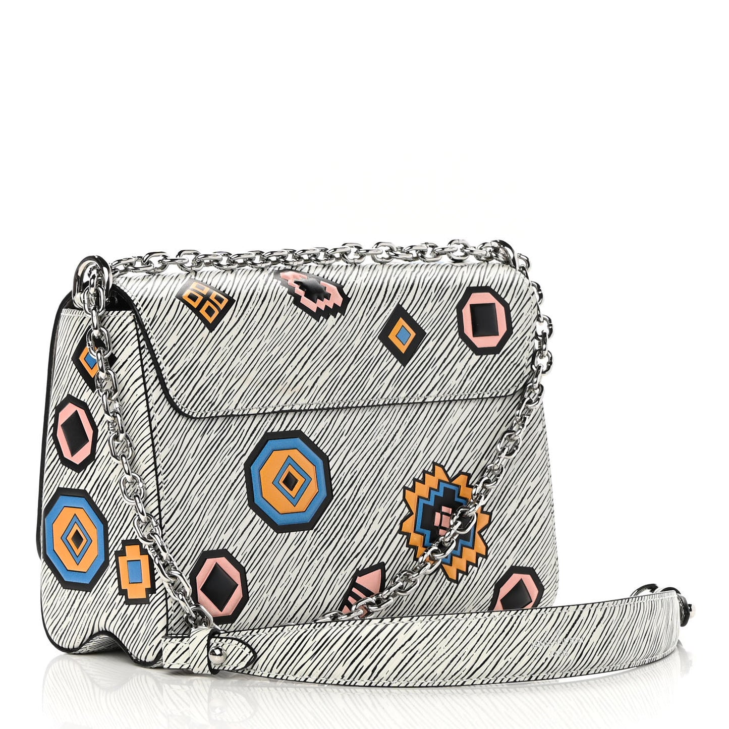 Epi Azteque Twist Shoulder Bag MM White
