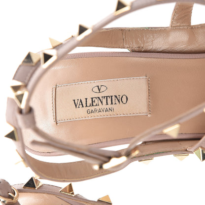 Valentino Garavani Patent Rockstud Ankle Strap Pumps 38.5 Green Poudre 8 of 10
