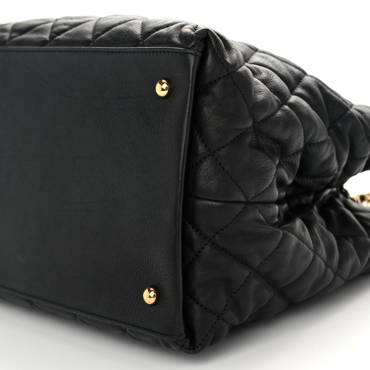 Chanel Calfskin Quilted Small Chain Me Tote Black 10 of 10