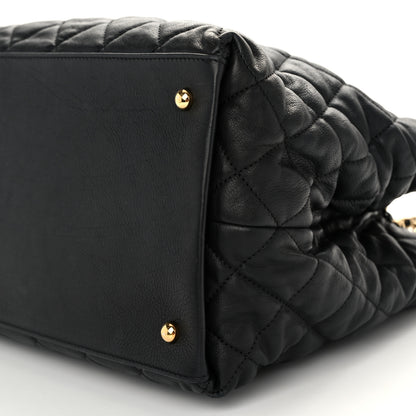 Chanel Calfskin Quilted Small Chain Me Tote Black 10 of 10