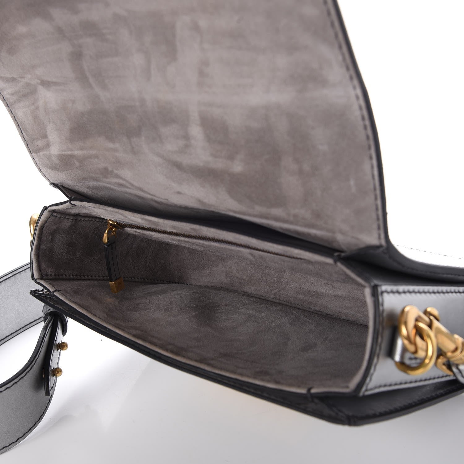Christian Dior Metallic Smooth Calfskin Dio(r)evolution Flap Bag Silver 5 of 9