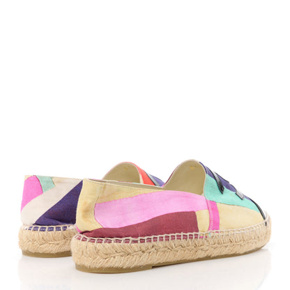 Chanel Fabric Patent CC Espadrilles 40 Multicolor Black 4 of 10