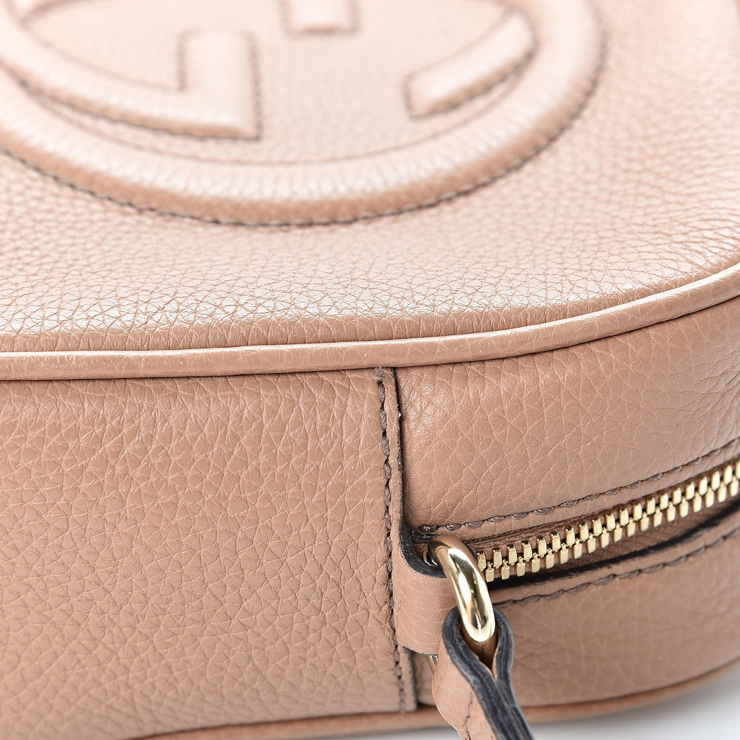 Gucci Pebbled Calfskin Small Soho Disco Bag Rose Beige 11 of 12